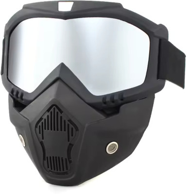 Rhtdm Goggle Mask Anti Scratch UV Protective Face Eyewear Windproof Dirt Shield Clear Goggle Reusable Mask With Soft Foam Padded Detachable Mouth Filter Unisex Blowtorch  Safety Goggle(Free-size)