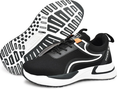 AMBRICK Steel Toe Mesh Safety Shoe(Black, White, S1P, Size 8)