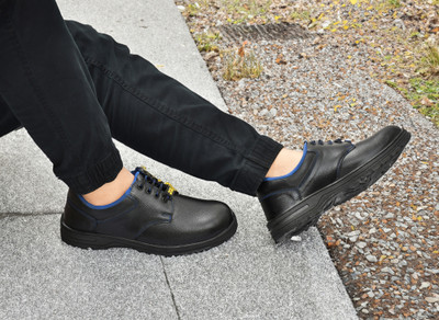 kay1steel Steel Toe Genuine Leather Safety Shoe(Black, S1, Size 7)