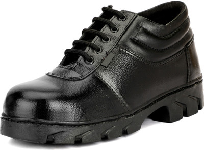BTOM Steel Toe Leather Safety Shoe(Black, S1, Size 8)