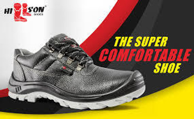 Hillson Steel Toe Artificial Leather Safety Shoe(Black, SB, Size 6)