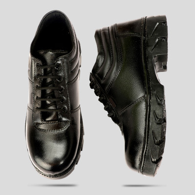 BTOM Steel Toe Leather Safety Shoe(Black, S1, Size 7)