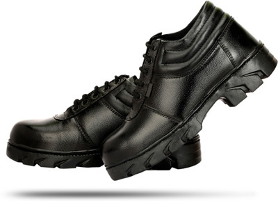 BTOM Steel Toe Leather Safety Shoe(Black, S1, Size 10)