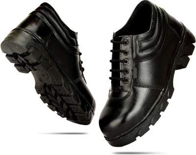 BTOM Steel Toe Leather Safety Shoe(Black, S1, Size 8)