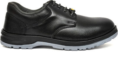 ALLTAR Steel Toe Genuine Leather Safety Shoe(Black, S1, S1P, Size 9)