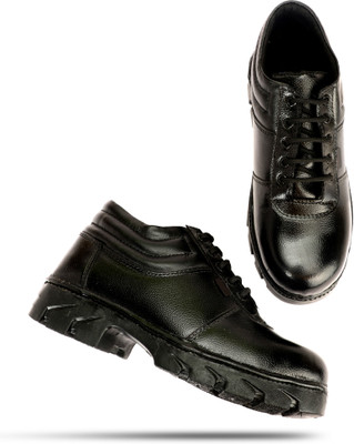 BTOM Steel Toe Leather Safety Shoe(Black, S1, Size 8)