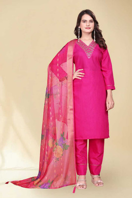 LIZORD FAB Embroidered Kurta, Trouser/Pant & Dupatta Set