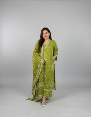 Shree shyam Floral Print Kurta, Trouser/Pant & Dupatta Set