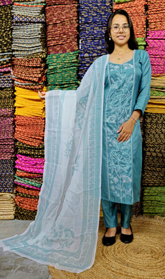 Avnisa Enterprise Embroidered Kurta, Trouser/Pant & Dupatta Set