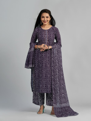 Thezaara Printed Kurta, Palazzo & Dupatta Set