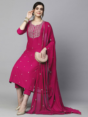 SHREE HARIJI TEXTILE Embroidered Anarkali Kurta, Bottom & Dupatta Set