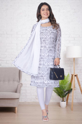 Rudraksh Fashion Printed Kurta, Churidar & Dupatta Set