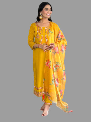 VIVAH VASTRA Woven Kurta, Trouser/Pant & Dupatta Set
