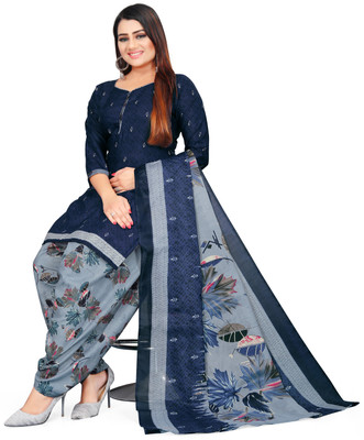 RASIKAA Geometric Print Kurta, Patiala & Dupatta Set