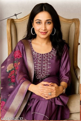 Goori Creation Embroidered Kurta, Trouser/Pant & Dupatta Set