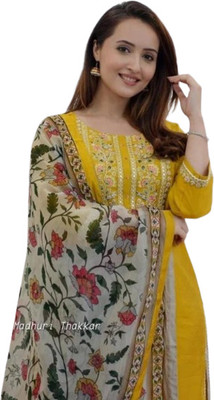 Aqmisha Printed Kurta, Trouser/Pant & Dupatta Set