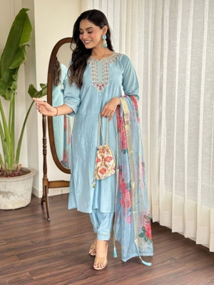 Mayeshafashion Women Kurta Pant Dupatta Set