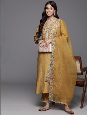 SIDDHESHWAR CREATION Embroidered Kurta, Trouser/Pant & Dupatta Set