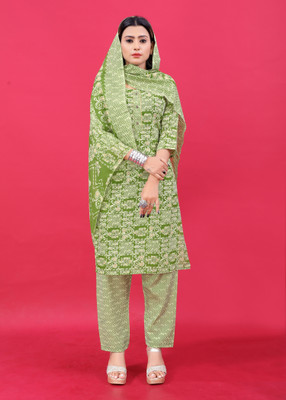 Vimalnath Synthetics Crepe Printed, Self Design Kurta & Patiyala Material