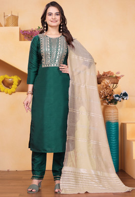 Avnisa Enterprise Embroidered Kurta, Trouser/Pant & Dupatta Set