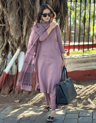 fm & sons Women Kurti Pant Dupatta Set