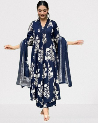 CLAVINET Printed Kurta, Trouser/Pant & Dupatta Set