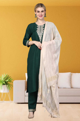 SURMEDANI Women Kurta Churidar Dupatta Set
