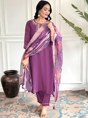 Goori Creation Embroidered Kurta, Trouser/Pant & Dupatta Set