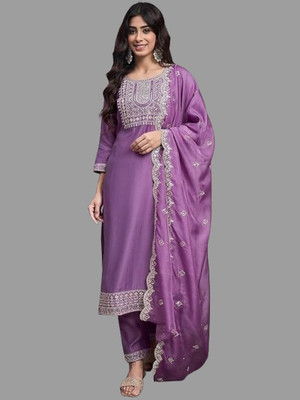 JENSI FASHION Embroidered Kurta, Trouser/Pant & Dupatta Set