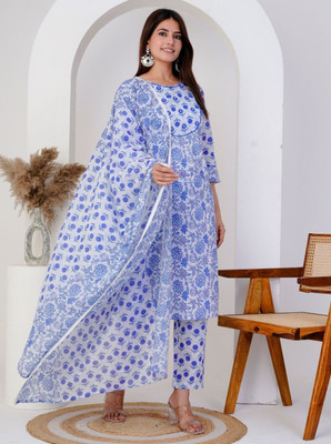 BEE LADY Printed Kurta, Trouser/Pant & Dupatta Set