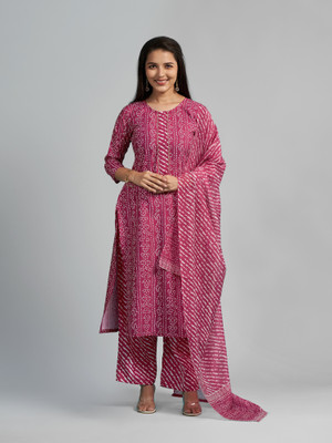 CreationRajvi Printed Kurta, Palazzo & Dupatta Set