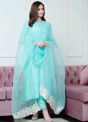 Vajib Solid Kurta, Palazzo & Dupatta Set