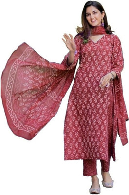 Verano Printed Kurta, Trouser/Pant & Dupatta Set