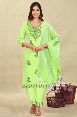 Saba Solid Kurta, Trouser/Pant & Dupatta Set