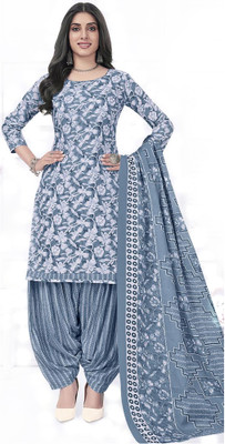 amozo Printed Kurta, Patiala & Dupatta Set