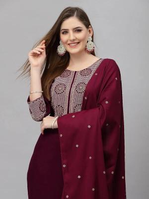 CLAVINET Printed Kurta, Trouser/Pant & Dupatta Set