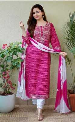 INSPIREFASHIONS Self Design Kurta, Salwar & Dupatta Set