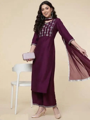 A One Collection Kurta, Palazzo & Dupatta Set