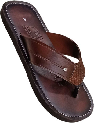 AEROMAS Men Slippers(Brown , 10)