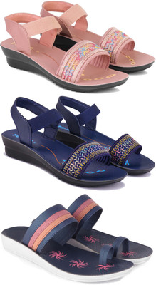 DRACKFOOT Women Flats(Blue , 8)