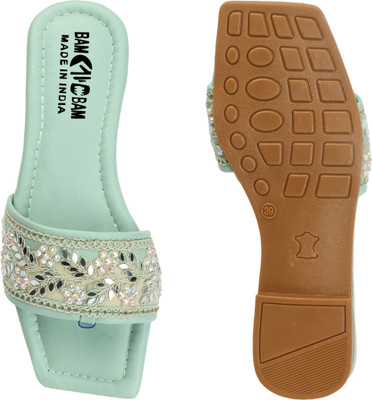 Bambam Women Flats(Green , 5)