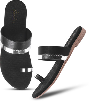 Padchin Women Flats(Black , 8)