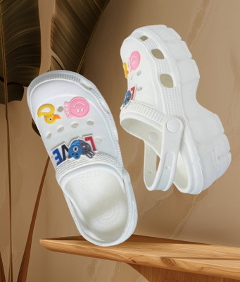Crawl & sprint Women Clogs(White , 4)