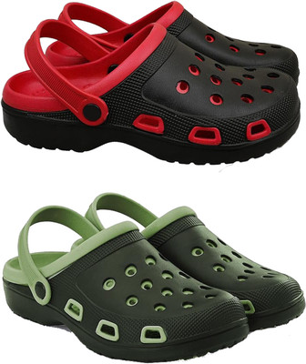 peraglow Men Clogs(Green , 8)