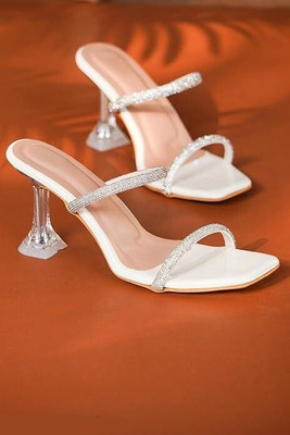 HEEL LUXE Women Heels(White , 3)
