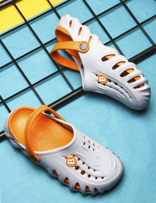 BERSACHE Men Slides(Orange , 6)