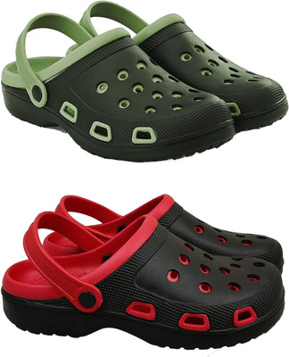 FASH N FOOT Men Clogs(Red , 8)