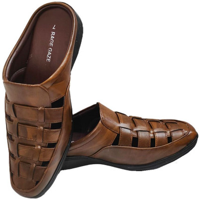 RAGE GAZE Men Casual(Brown , 5)