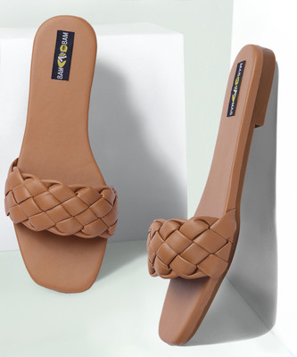 Bambam Women Flats(Tan , 4)