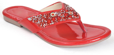 SOLVYN Women Flats(Red , 5)